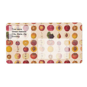 Étiquette Motif vintage de fruits