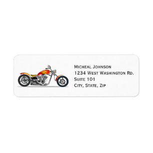 Étiquette Motocyclette Vélo véhicule noir personnalisé