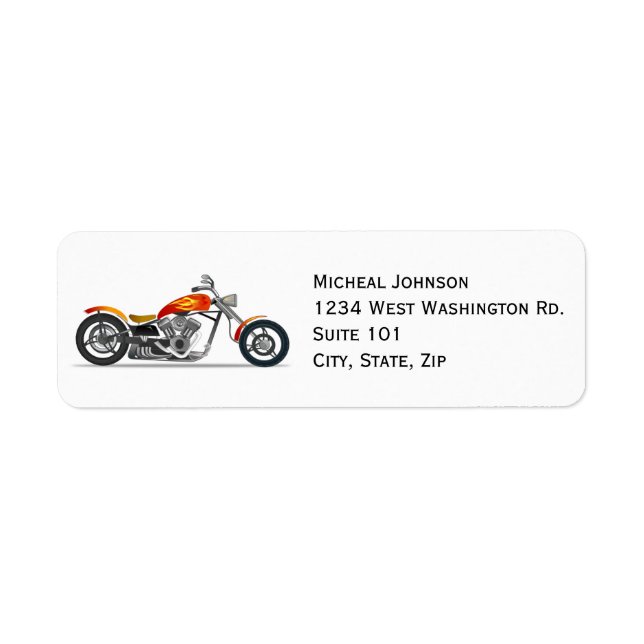 Étiquette Motocyclette Vélo véhicule noir personnalisé (Devant)