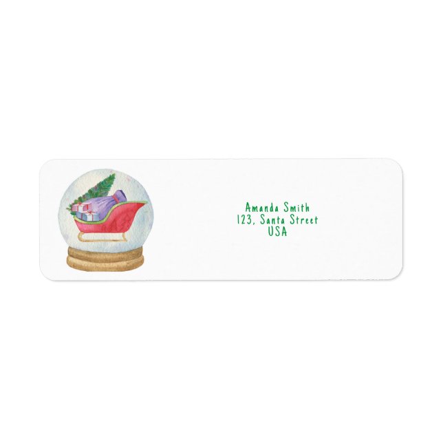 Étiquette Motoneige père Noël (Devant)