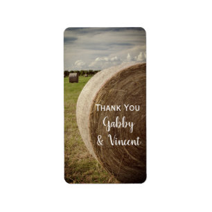 Étiquette Mots clés Rustic Hay Bales Ranch Mariage Merci
