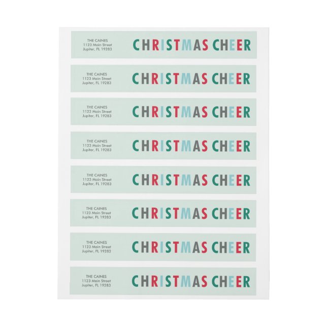 Étiquette multicolore d'enveloppe d'adresse (Feuille)