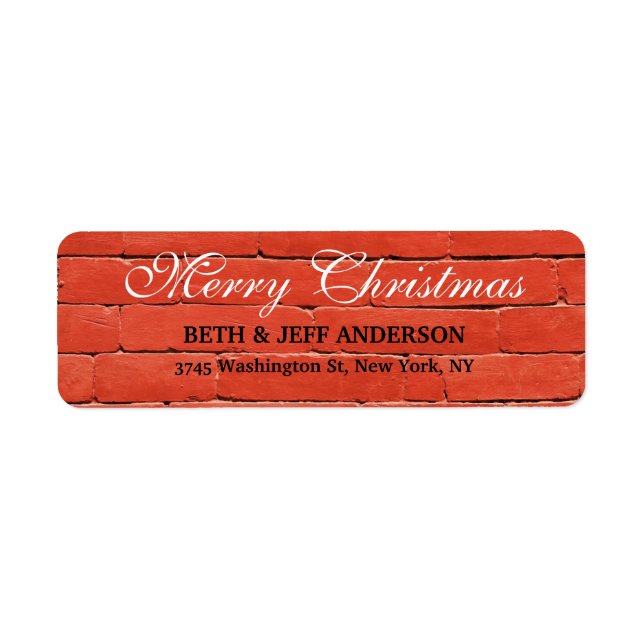 Étiquette Mur orange Joyeux Noël Fiches de Noël de (Devant)