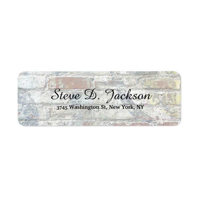 Étiquette Mur unique Moderne Élégant Script écriture manuscr (Devant)