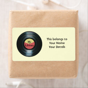 Étiquette Musique Collection Vinyl Enregistrement Nom Cadeau