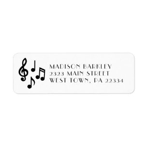 Étiquette Musique Note Professeur de musicien