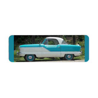 Étiquette Nash Hudson Metropolitigieux bleu et blanc
