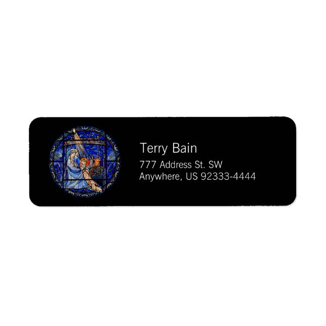 Étiquette Nativité de la tige de verre (Devant)