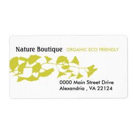 Étiquette Nature Vert Automne Golden Ginkgo