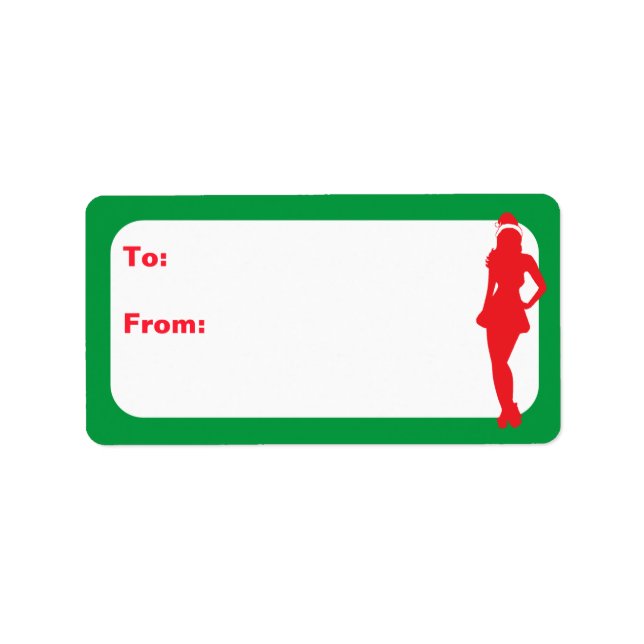 Étiquette Naughty Xmas Elf (Devant)