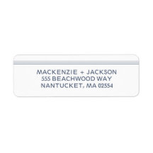 Nautical Blue Stripe Beach Mariage