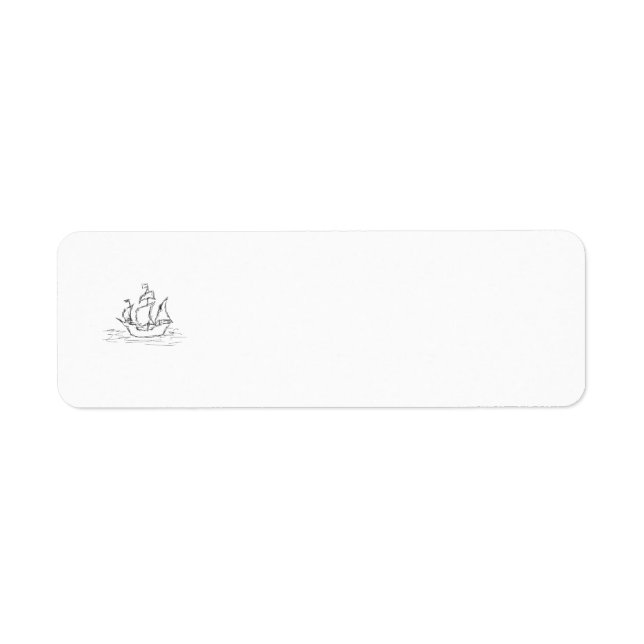 Étiquette Navire pirate. (Devant)