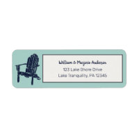 Navy Blue and Aqua Adirondack Chair Adresse de ret