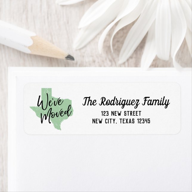 Étiquette Neo Mint Nous avons déménagé au Texas (En situation)