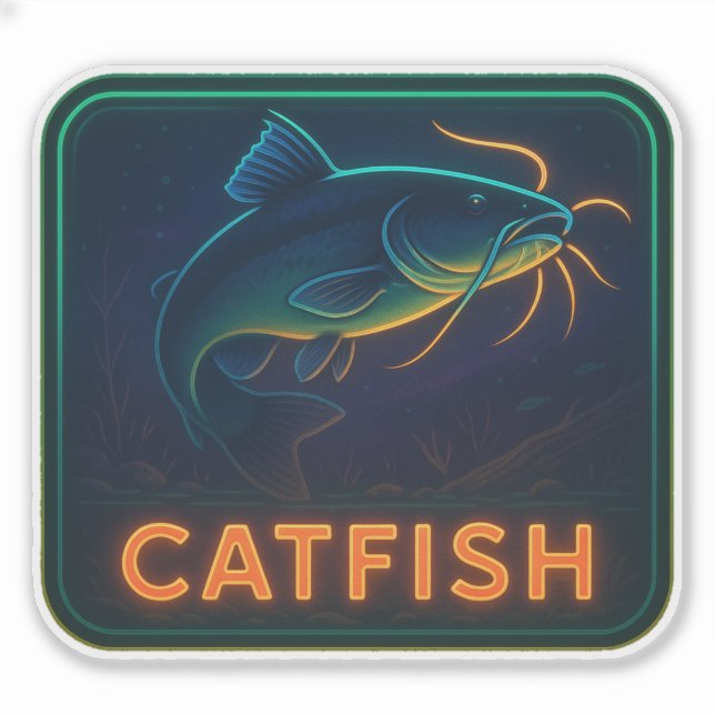 Étiquette Neon CATFISH (Devant)