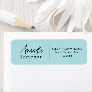 Étiquette Nettoyer Simple Minimal Informel Décontracté Bleu