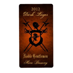 Étiquette Noble gentillesse Chevalier Crest Orange Bière Éti