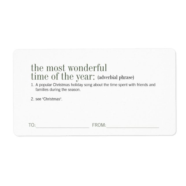 Étiquette Noël (Devant)