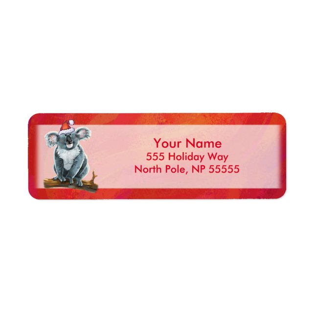Étiquette Noël à Koala Bear (Devant)