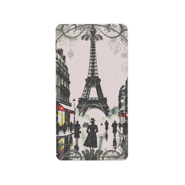 Étiquette Noël à Paris (Devant)