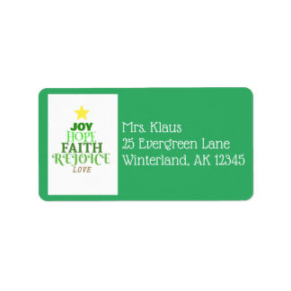 Étiquette Noël Arbre de Noël