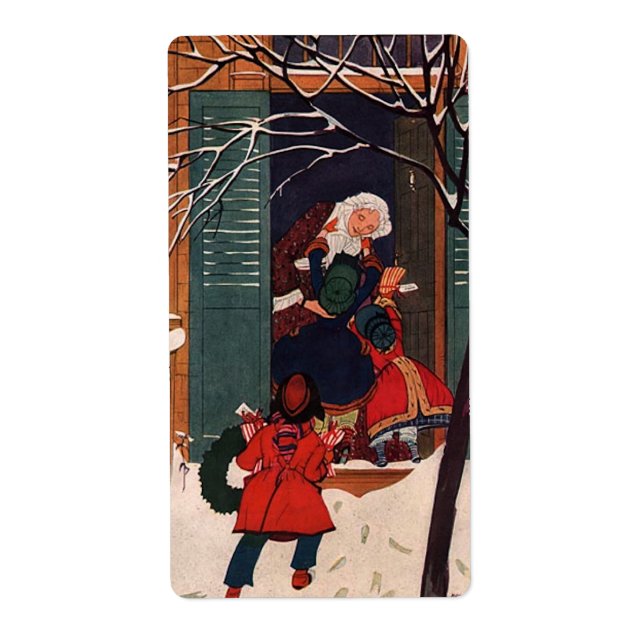 Étiquette Noël chez grand-mère (Devant)