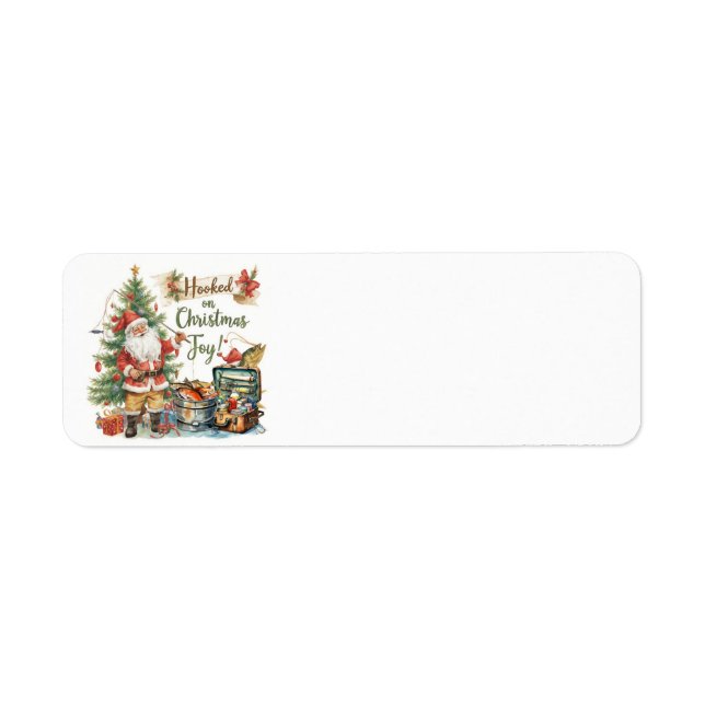 Étiquette Noël de pêche pour les amateurs de pêche (Devant)