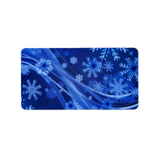 Étiquette Noël des Flèches de neige en hiver