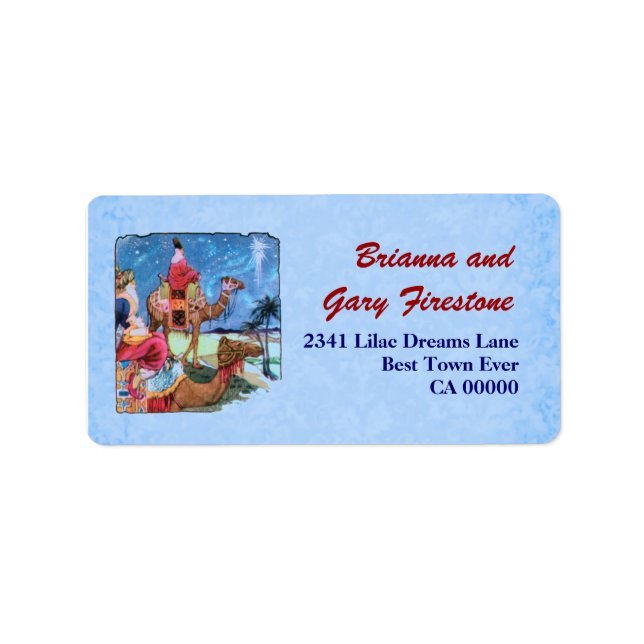 Étiquette Noël des trois hommes sages (Devant)