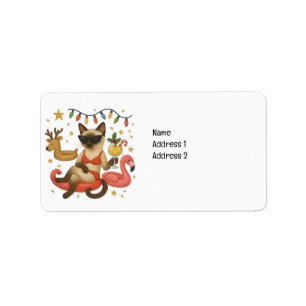 Étiquette Noël en juillet pour les Amoureux de les chats sia
