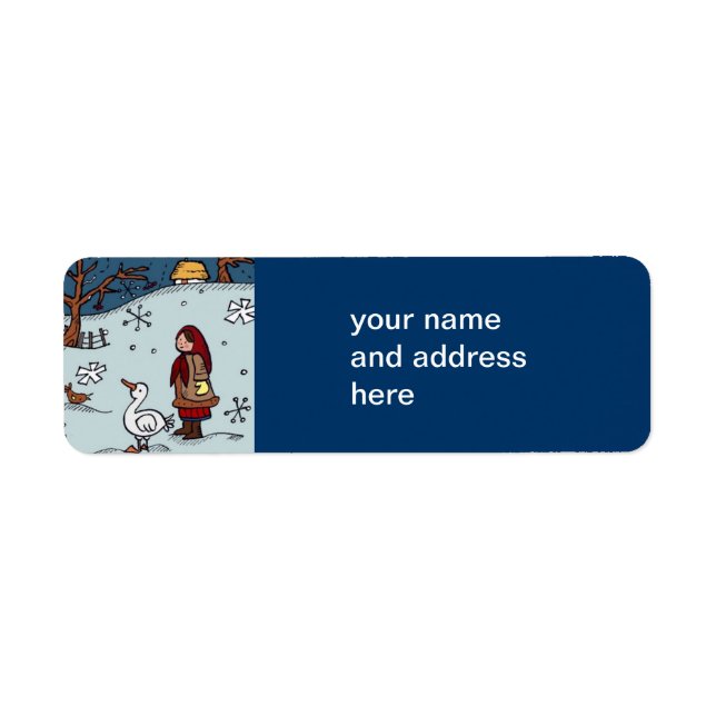 Étiquette Noël Est L'Art Populaire Ukrainien (Devant)