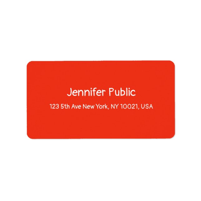 Étiquette Noël manuscrit rouge blanc Modèle Adresse (Devant)