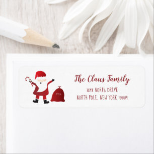 Étiquette Noël Père Noël Personnalisé