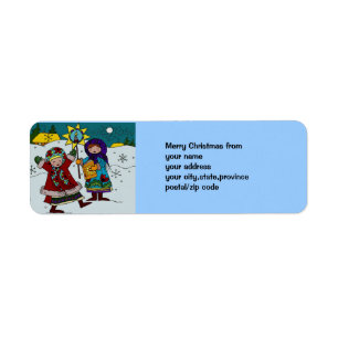Étiquette Noël ukrainien Carollers