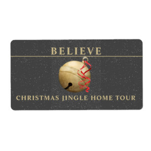 ÉTIQUETTE NOËL VACANCES JINGLE BELL