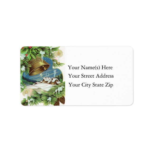 Étiquette Noël vintage (Devant)