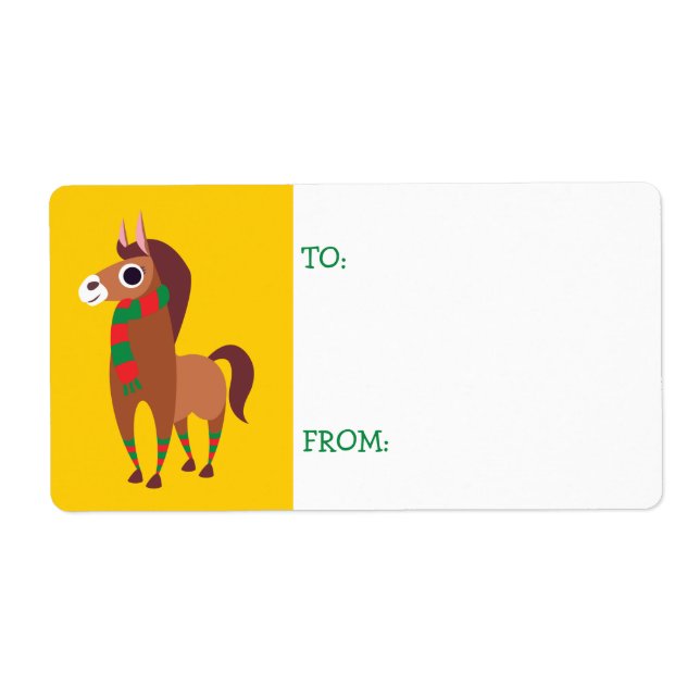 Étiquette Noël Zora le cheval (Devant)