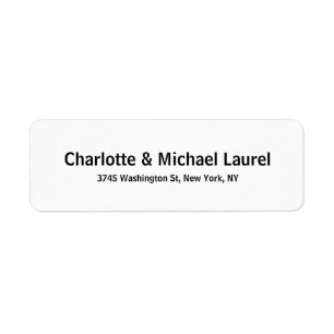 Étiquette Noir Blanc Créatif Élégant Famille Élégante