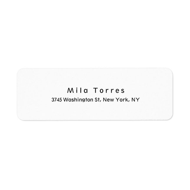 Étiquette Noir & Blanc unique élégant et moderne (Devant)