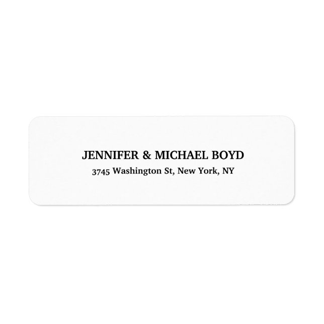 Étiquette Noir & Blanc Unique Retro Style Famille Classique (Devant)