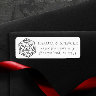 Étiquette Noir D20 Crit   Adresse des dés d'Imaginaire de ta