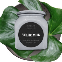 Étiquette noir emballage de produit de bougie