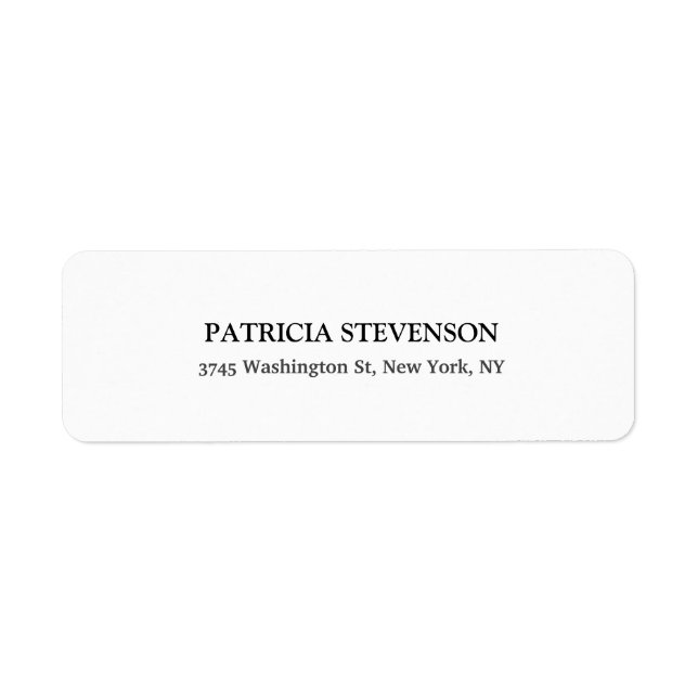 Étiquette Noir et blanc Unique Spécial Classique (Devant)