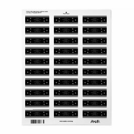 Étiquette Noir moderne et gris