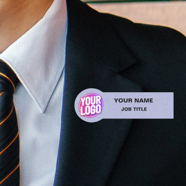 Étiquette Nom bleu professionnel de l'employé (Créateur téléchargé)