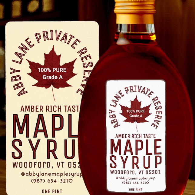 Étiquette Nom commercial personnalisé Logo circulaire Feuill (Créateur téléchargé)