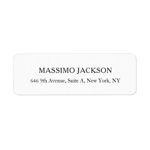 Étiquette Nom d'adresse minimaliste personnalisé