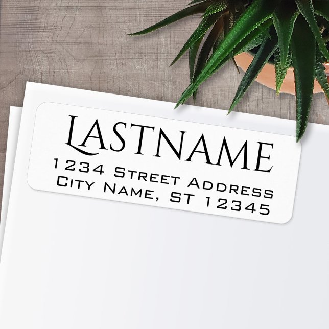 Étiquette Nom de famille et adresse de retour personnalisés  (Personalized Return Address Labels)