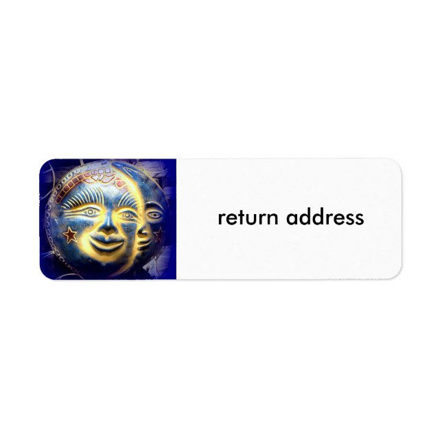 Étiquette nom de l'adresse de retour des étoiles (Devant)
