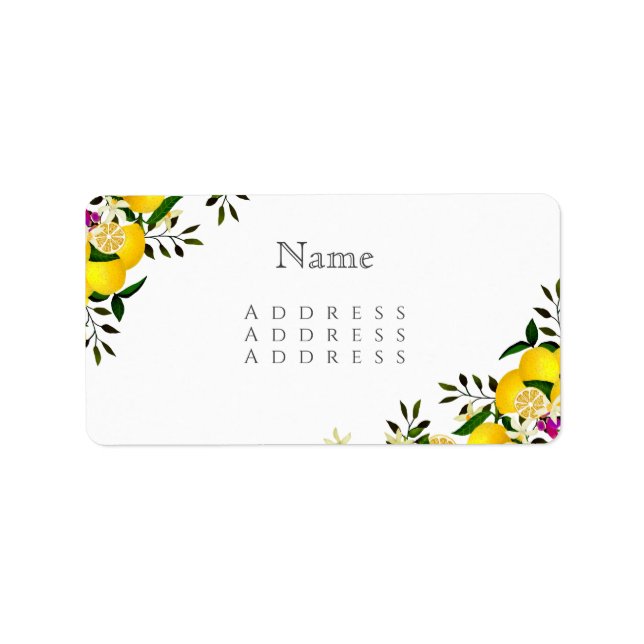 Étiquette Nom de l'anniversaire de la Squeeze citron (Devant)